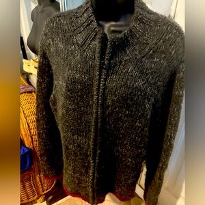 Women’s knit zip up sweater